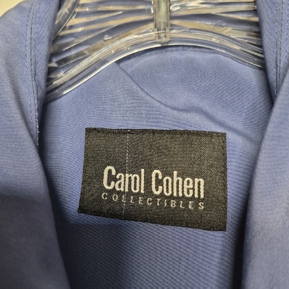 Dusty Blue Lightweight Trench Coat - Picture 2 of 14